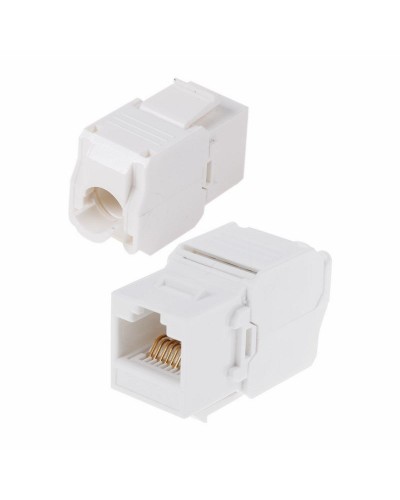 Модуль Keystone Jack RJ-45(8P8C) UTP, CAT 6, тип 180 градусов, самозажимной, белый REXANT (05-1052): Модуль Keystone Jack в Калуге