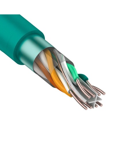 F/UTP, CAT 6, нг(А)-LSLTx, 4х2х0,575мм, 23AWG, INDOOR, SOLID, зеленый, 305м REXANT (01-0171). Кабель «витая пара» (LAN) для структурированных систем связи. Rexant в Калуге