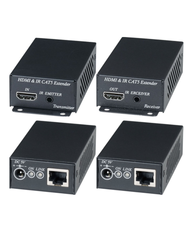 HE02EI. Комплект для передачи HDMI-сигнала с ИК-повторителем. SC&T в Калуге