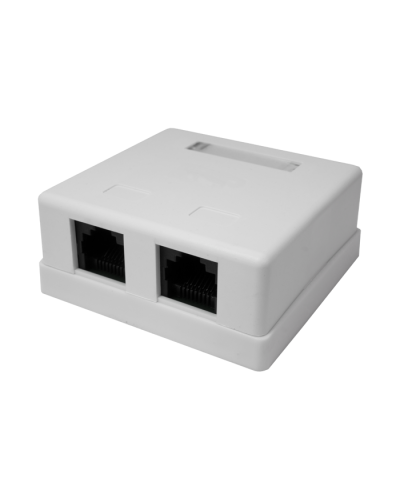 Розетка настенная RJ-45, 8P8C, Cat.5e, 2 порта UTP (10-0309): Компьютерная розетка в Калуге