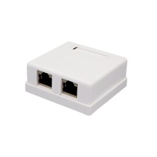 Розетка настенная RJ-45, 8P8C, Cat.6, 2 порта FTP (10-0353): Компьютерная розетка
