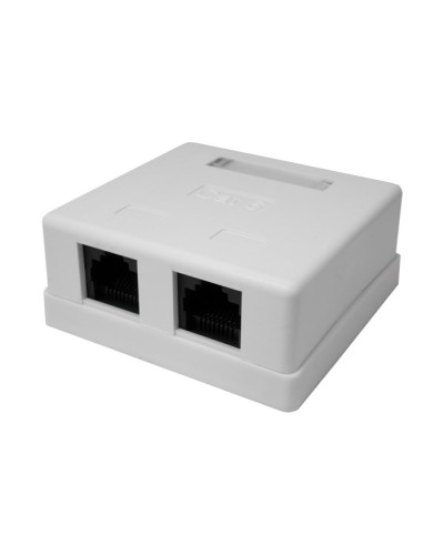 Розетка настенная RJ-45, 8P8C, Cat.6, 2 порта UTP (10-0310): Компьютерная розетка в Калуге