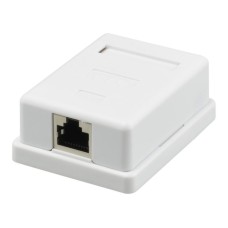 Розетка настенная RJ-45, 8P8C, Cat.5e, 1 порт FTP (10-0354). Компьютерная розетка. SUPRLAN