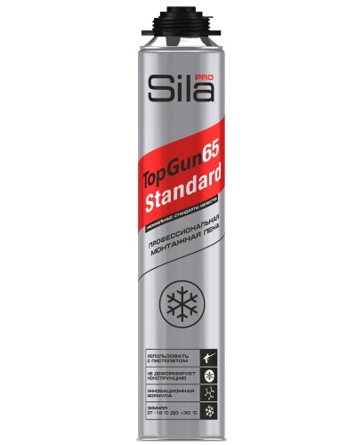 Пена монтажная Sila Pro TopGun 65 STANDARD winter, 850 мл. Пена монтажная профессиональная. Sila в Калуге