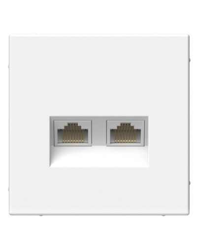 ArtGallery розетка двойная RJ45, кат. 6Е, скрытой установки, механизм, белый (GAL000188). Розетка компьютерная. Systeme Electric в Калуге