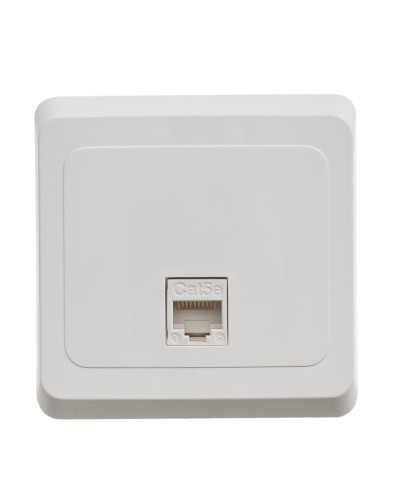 Этюд розетка RJ45, кат. 5Е, 1-местная, в сборе, скрытой установки, белый (KOMC-001B). Розетка компьютерная. Systeme Electric в Калуге