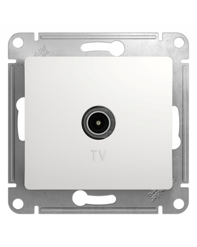 Glossa розетка TV антенна коннектор, 1-местная, скрытой установки, механизм, белый (GSL000193). Розетка TV антенна. Systeme Electric в Калуге
