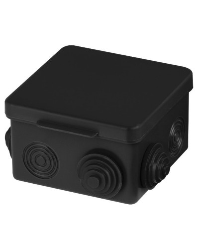 Распаячная коробка ОП 80х80х50мм, крышка, IP54, 7вх., черная TDM (SQ1401-0912). Распаячная коробка ОП. TDM ЕLECTRIC в Калуге