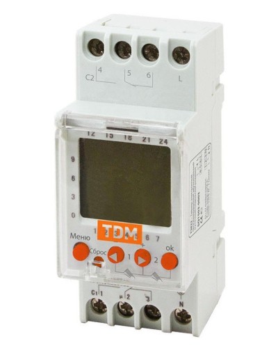 ТЭ822-2кан-1мин/7дн-44on/off-2х16А-DIN TDM (SQ1503-0003). Таймер электронный. TDM ЕLECTRIC в Калуге