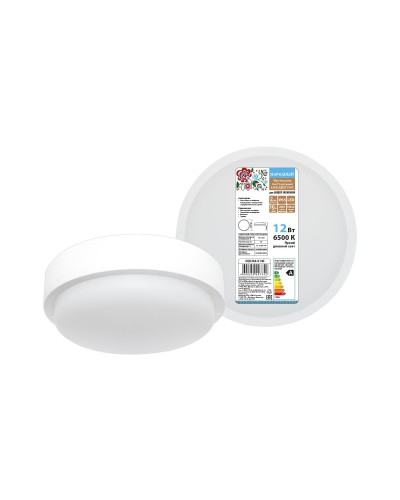 ДПП 3901 12Вт 6500К IP65 белый круг (SQ0366-0140). Светодиодный светильник LED. TDM ЕLECTRIC в Калуге