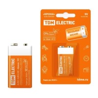 6LR61 Крона 9V BP-1 TDM (SQ1702-0013). Элемент питания. TDM ЕLECTRIC