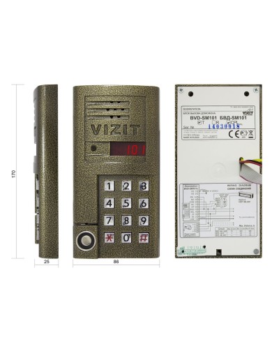 БВД-SM101TCPL. Вызывная панель цветная. VIZIT в Калуге