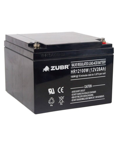 ZUBR HR 12100W (12V, 28Ah). Аккумулятор герметичный свинцово-кислотный. ZUBR в Калуге