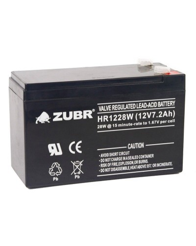 ZUBR HR 1228W (12V, 7,2Ah). Аккумулятор герметичный свинцово-кислотный. ZUBR в Калуге