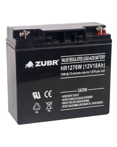 ZUBR HR 1276W (12V, 18Ah). Аккумулятор герметичный свинцово-кислотный. ZUBR в Калуге