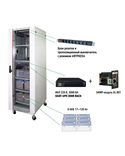 SKAT UPS 3000 SNMP (467). Комплекс бесперебойного питания. Бастион в Калуге
