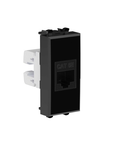 Розетка RJ-45, кат.5E, Avanti, 1 модуль, черный квадрат (4402661): Розетка компьютерная модульная в Калуге