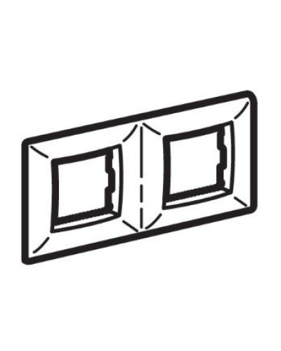 Рамка на 2+2 модуля (двухместная), слоновая кость (75012O): Рамка двухместная, Brava в Калуге