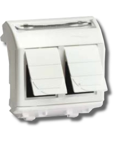 Розетка RJ-45 Brava 2 модуля белая (76656B): Розетка компьютерная с двумя разъёмами в Калуге