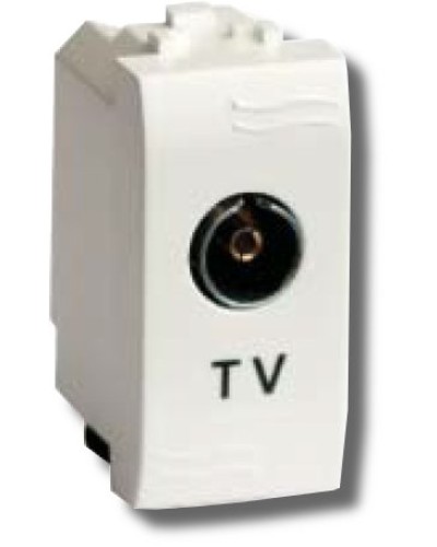 Розетка TV универсальная Brava 1 модуль белая (76721B): Розетка TV в Калуге