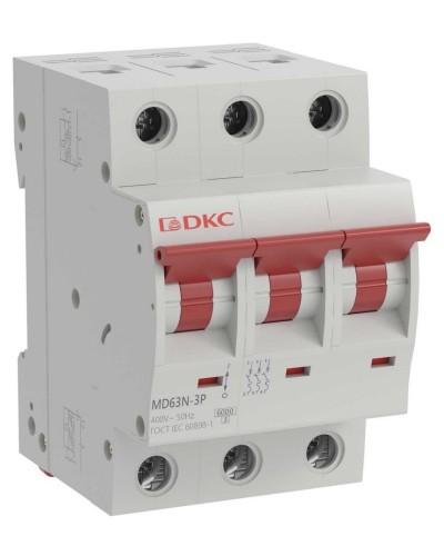 YON max MD63N 3P 40А 6кА C (MD63N-3PC40). Автоматический выключатель. ДКС в Калуге
