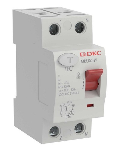 YON MAX MDL100 ВДТ, 2P, 30mA, 16A, АС (MDL100-2P2-16-AC). Автоматический выключатель дифференциальный (УЗО). ДКС в Калуге