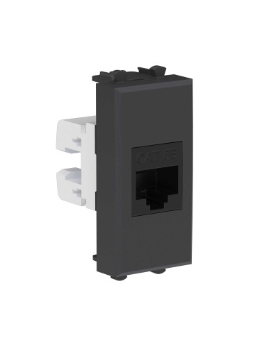 Розетка RJ-45, кат.5E, Avanti, 1 модуль, черный матовый (4412661): Розетка компьютерная модульная в Калуге