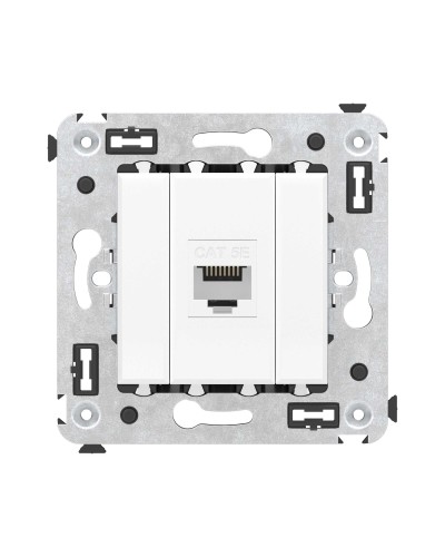Розетка RJ-45 в стену, кат.5E, Avanti, одинарная, белое облако (4400663). Розетка компьютерная. ДКС в Калуге