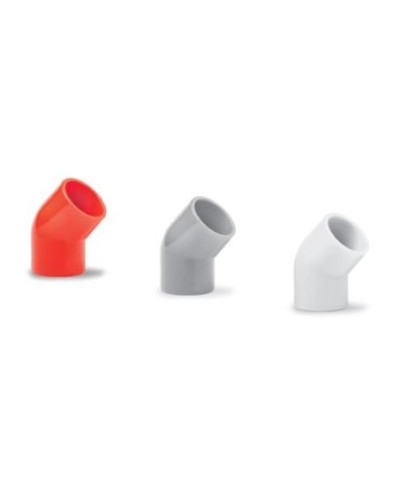 Ecoplast поворот 45гр., для аспирационной системы D25, АБС, красный (10 шт) (49225-10). Поворот для аспирационной системы. Экопласт в Калуге