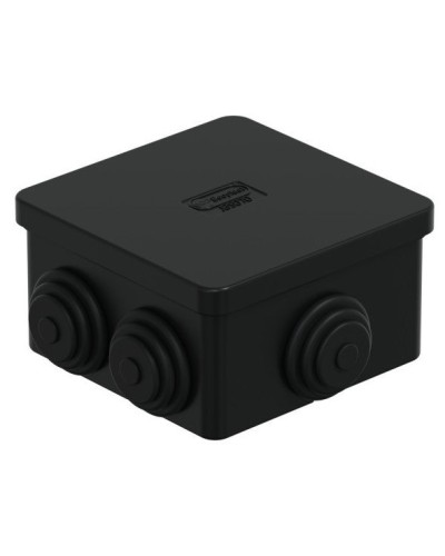 Коробка JBS070 70х70х40, 6 вых., IP44, черная (44056BL-1). Коробка монтажная. Экопласт в Калуге