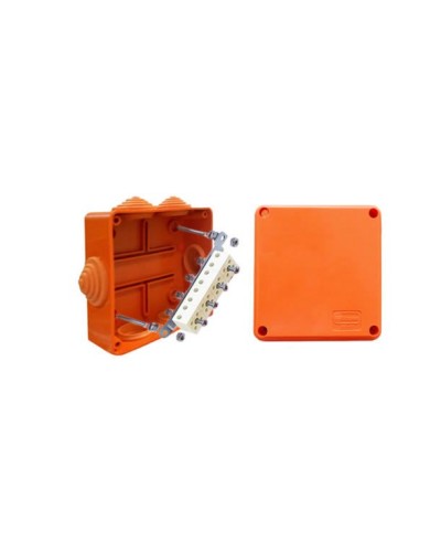 Коробка JBS100 100х100х55, 6 вых., 4P (0,15…4мм²) (43147HF): Коробка монтажная, огнестойкая, без галогена в Калуге