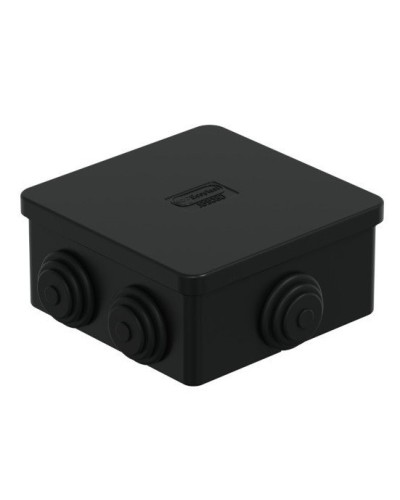 Коробка JBS080 85х85х40, 6 вых, IP44, черная (44006BL-1). Коробка монтажная. Экопласт в Калуге