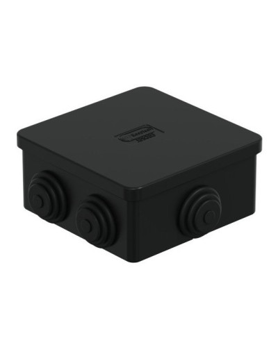 Коробка JBS080 85х85х50, 6 вых., IP44, чёрная (44066BL-1). Коробка монтажная. Экопласт в Калуге