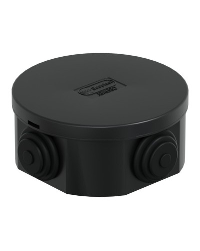 Коробка JBR080 D=80х40, 4 вых., IP44, черная (44005BL-1). Коробка монтажная. Экопласт в Калуге