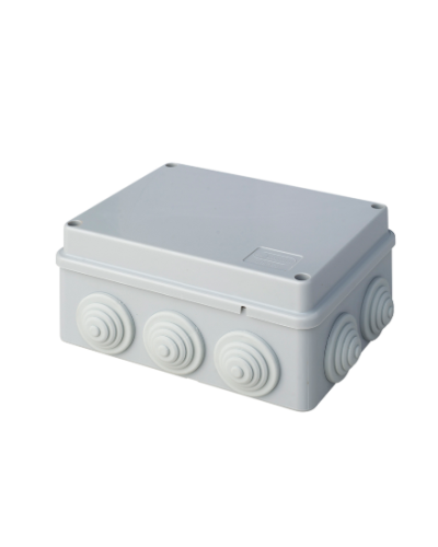 Коробка JBS150 150х110х70, 10 вых., 6P (0,15...2,5мм²) серая (43069HF-GR). Коробка монтажная, огнестойкая, без галогена. Экопласт в Калуге