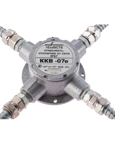 ККВ-07е-Ех-А-Р1-К-БК1, КВМ15+КВМ15+КВМ15+КВМ15. Коробка коммутационная взрывозащищенная крестообразная. Эридан в Калуге