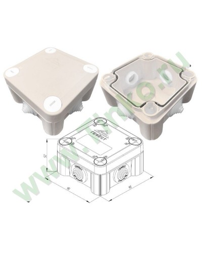 КМ-1010(П)-IP55. Коробка монтажная. Гефест в Калуге