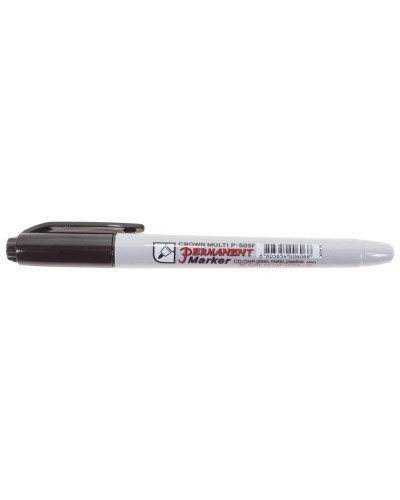 Маркер перманентный Crown «Multi Marker Super Slim» 1 мм, черный, пулевидный (08-8001): Ручка для маркировки в Калуге