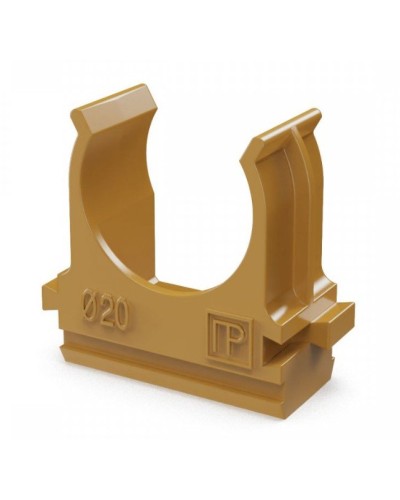 Крепёж-клипса для труб АБС-пластик бук D20 (100 шт) (PR13.0046). Крепление для труб ПВХ. Промрукав в Калуге