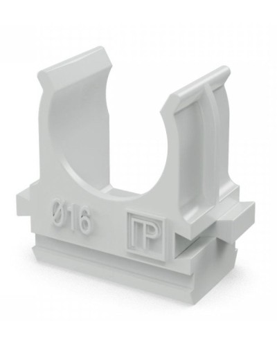 Крепеж-клипса для труб АБС-пластик в п/э D16 (100 шт) (PR.02616). Крепление для труб ПВХ. Промрукав в Калуге