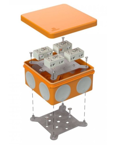 Коробка огнестойкая 100х100х50 (60-0300-FR6.0-4-8-Р Е15-Е60). Коробка огнестойкая для открытой установки. Промрукав в Калуге