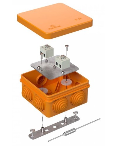 Коробка огнестойкая 80х80х40 (40-0210-FR1.5-4-П). Коробка огнестойкая для открытой установки. Промрукав в Калуге