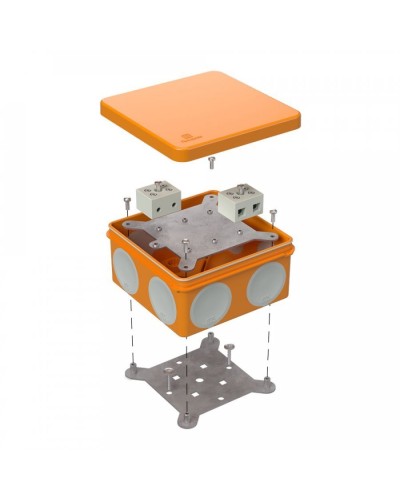 Коробка огнестойкая 60-0300-FR2.5-4 Е15-Е120 100х100х50. Коробка огнестойкая для открытой установки. Промрукав в Калуге