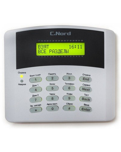 K16-LCD. Проводная клавиатура для контрольных панелей серии Норд, Hunter, Captain. Си-Норд в Калуге