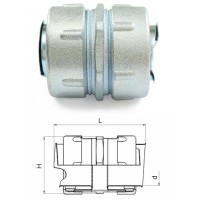 Муфта соединительная для металлорукава МСМ-15 (zeta40810): Муфта соединительная для металлорукава